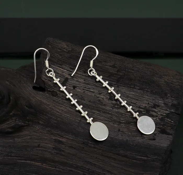 Earrings TRIBAL ORNAMENTS Real 925 Sterling silver handmade fabulous hoops earring fabulous brides stylish fancy fashionable earring hip hops jewelry ear672 Earrings TRIBAL ORNAMENTS Real 925 Sterling silver handmade fabulous hoops earring fabulous brides stylish fancy fashionable earring hip hops jewelry ear672