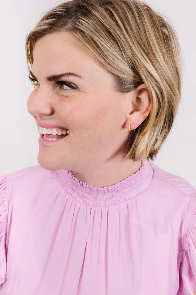 Earrings WANTME Spiral Diamond Hoops