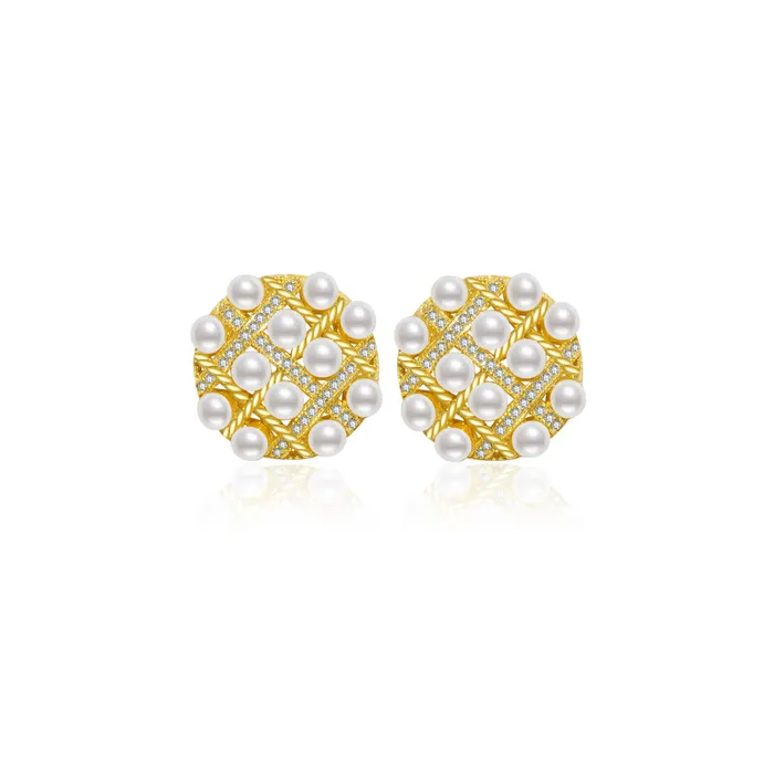 Elegant Freshwater Pearl Earrings WE00295 Pearly Lustre Earrings