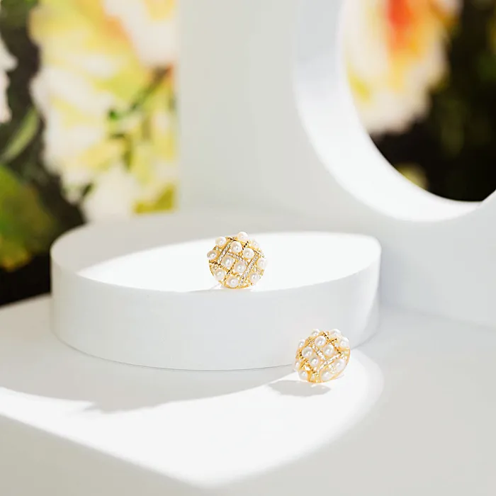 Elegant Freshwater Pearl Earrings WE00295 Pearly Lustre Earrings