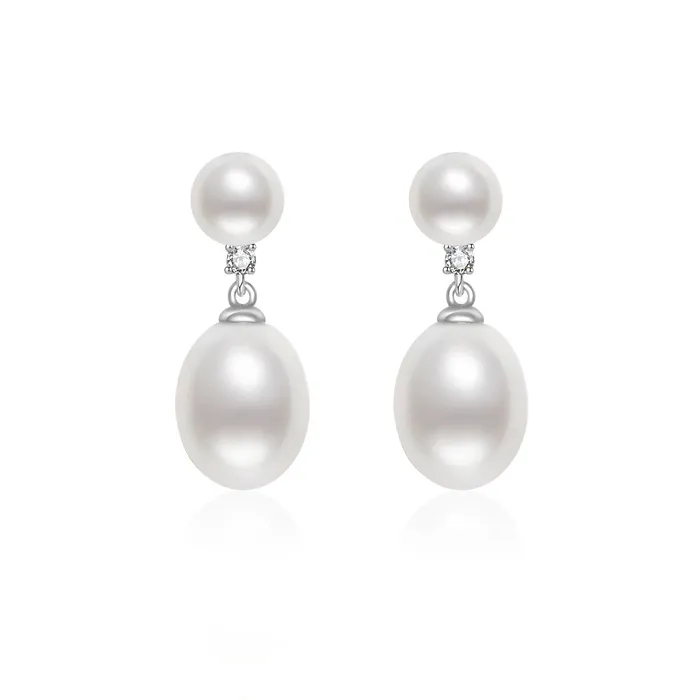 Elegant Freshwater Pearl Earrings WE00596 Pearly Lustre Earrings