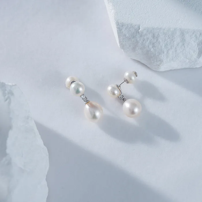 Elegant Freshwater Pearl Earrings WE00596 Pearly Lustre Earrings