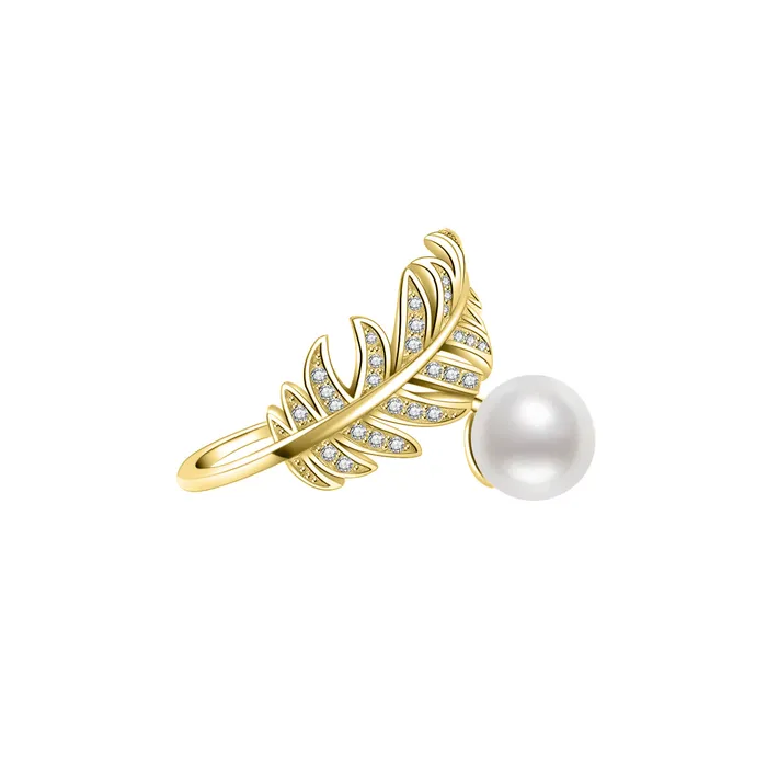 Elegant Freshwater Pearl Ring WR00207 Pearly Lustre Rings