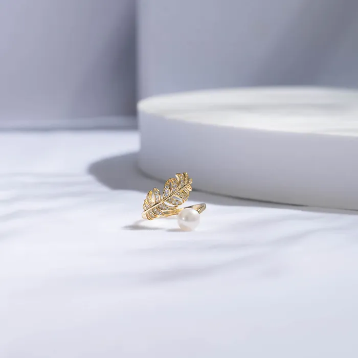 Elegant Freshwater Pearl Ring WR00207 Pearly Lustre Rings