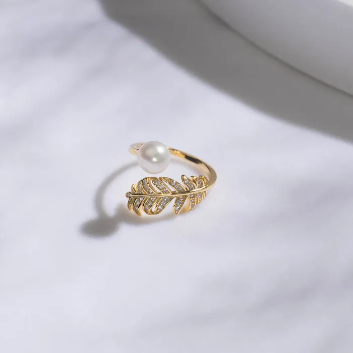 Elegant Freshwater Pearl Ring WR00207 Pearly Lustre Rings