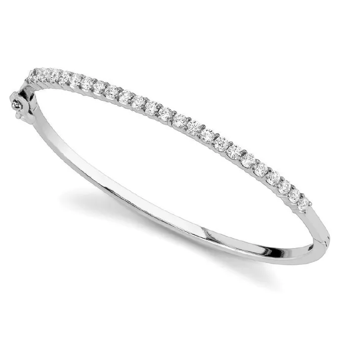 Fire Brilliance Elegant Moissanite or Diamond Bangle Bracelets