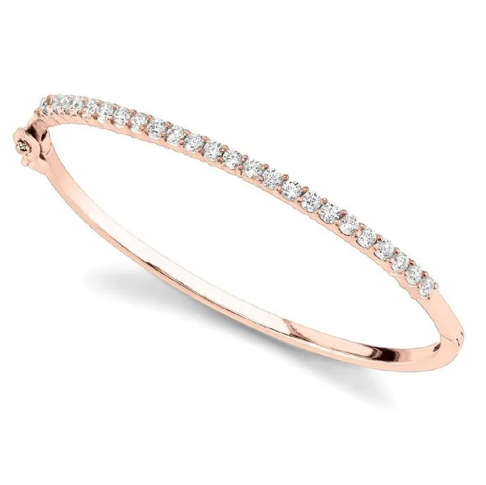 Fire Brilliance Elegant Moissanite or Diamond Bangle Bracelets