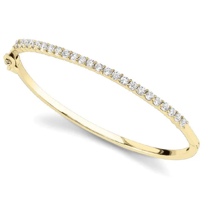 Fire Brilliance Elegant Moissanite or Diamond Bangle Bracelets