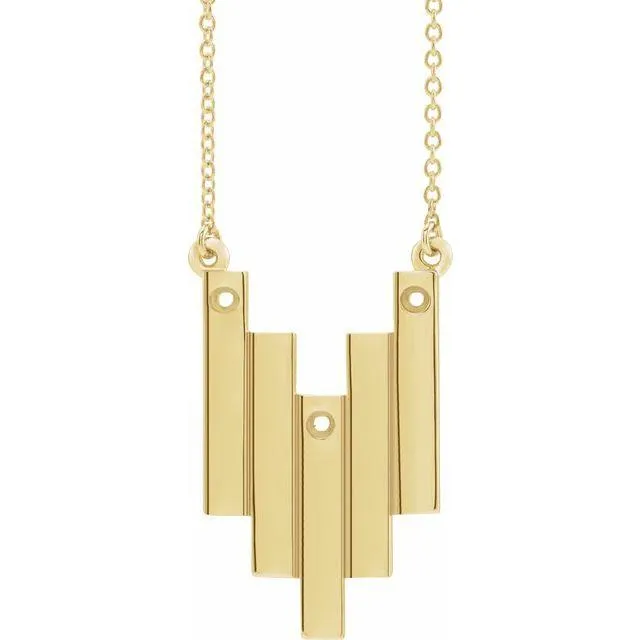 Fire Brilliance Necklaces 3Stone Family Geometric 18 Necklace