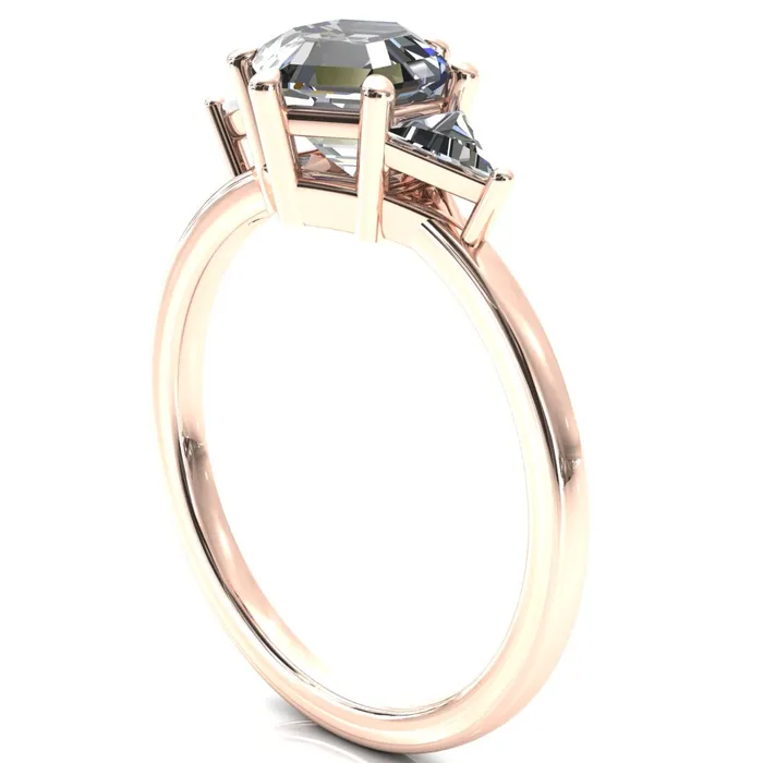 Fire Brilliance Rings 75mm Hexagon 3 Stone Triangle Ring