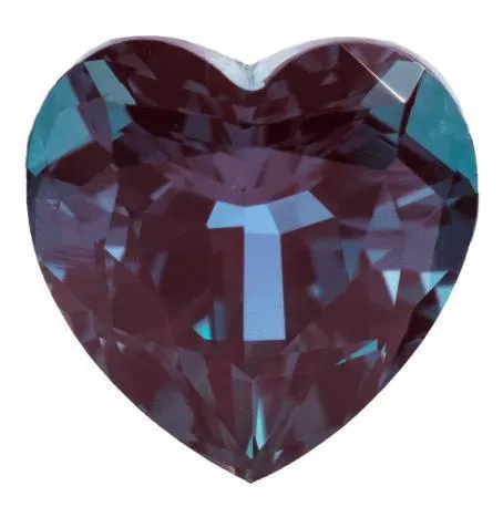 FIRE BRILLIANCE Rings Chatham LabGrown Heart Alexandrite Stone Size