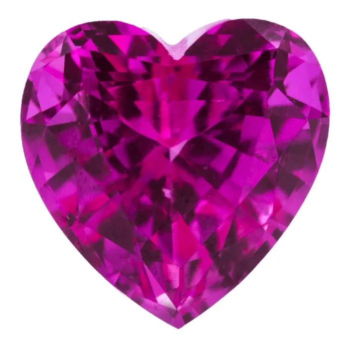 Fire Brilliance Rings FAB LabGrown Heart Pink Sapphire Stone Size