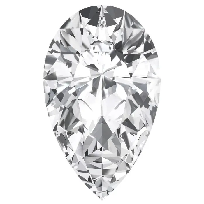 Fire Brilliance Rings FAB LabGrown Pear White Sapphire Stone Size