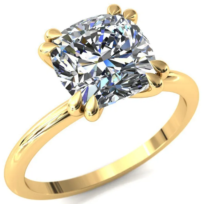 Fire Brilliance Rings Gracey Cushion Center Stone 4 Double Claw Prong Engagement Ring Fire Brilliance Rings Gracey Cushion Center Stone 4 Double Claw Prong Engagement Ring