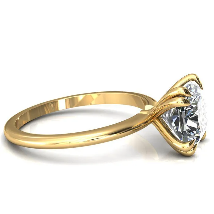 Fire Brilliance Rings Gracey Cushion Center Stone 4 Double Claw Prong Engagement Ring