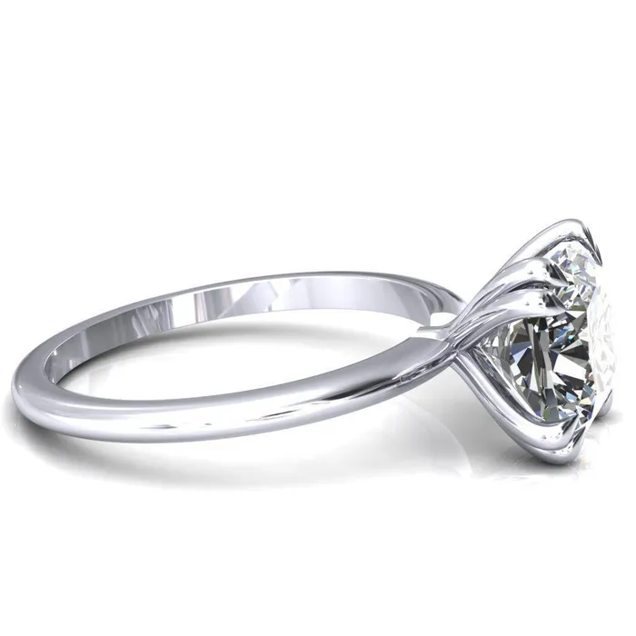 Fire Brilliance Rings Gracey Cushion Center Stone 4 Double Claw Prong Engagement Ring