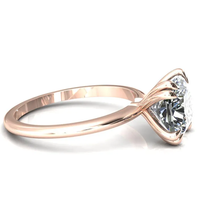 Fire Brilliance Rings Gracey Cushion Center Stone 4 Double Claw Prong Engagement Ring