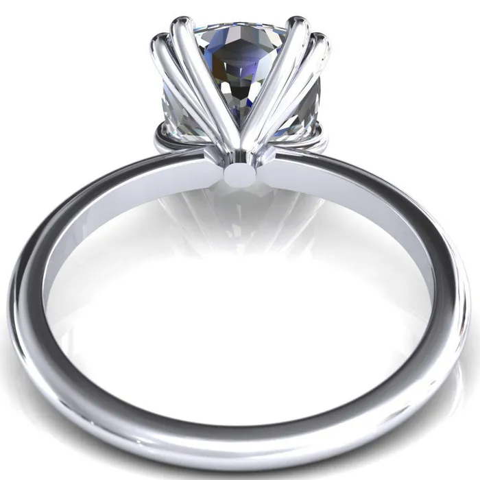 Fire Brilliance Rings Gracey Cushion Center Stone 4 Double Claw Prong Engagement Ring
