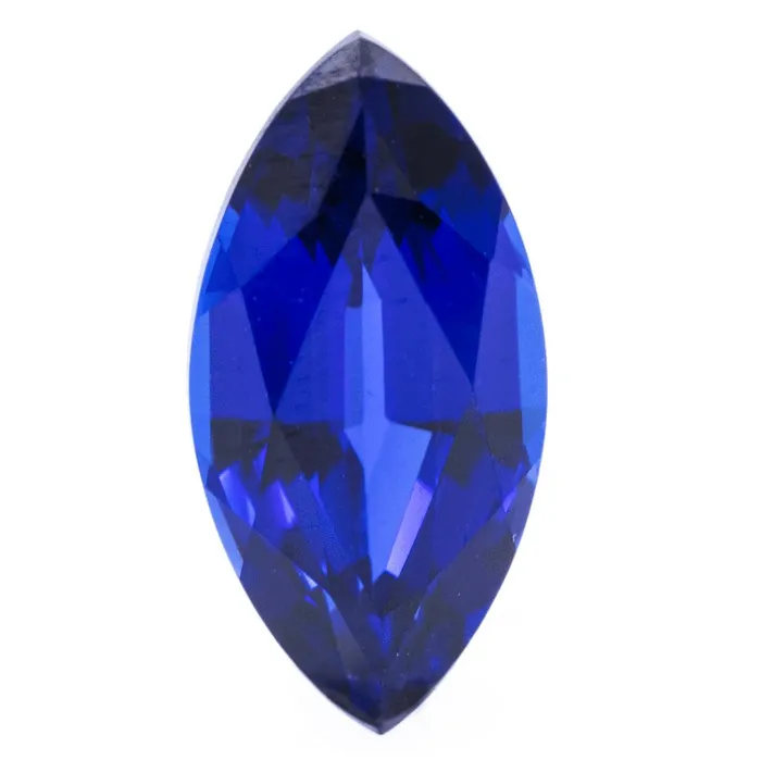Fire Brilliance Rings Marquise FAB LabGrown Blue Sapphire Gems