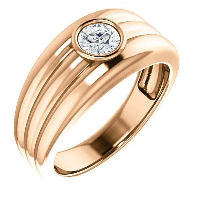 Fire Brilliance Rings Matthew Round Center Stone BezelSet Etched Mens Ring Fire Brilliance Rings Matthew Round Center Stone BezelSet Etched Mens Ring