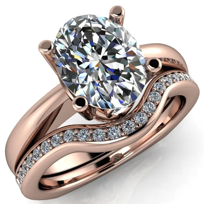 Fire Brilliance Rings Nessie Oval Center Stone 4 Prong Basket Setting Euro Shank Ring Fire Brilliance Rings Nessie Oval Center Stone 4 Prong Basket Setting Euro Shank Ring