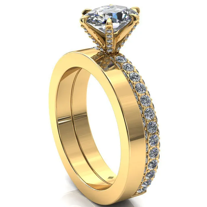 Fire Brilliance Rings Vanessa Oval Center Stone 6 Claw Prongs 34 Pav Eternity Engagement Ring