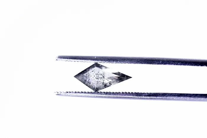 Fire Brilliance Salt Pepper Kite Step Cut Diamond Faceted FAB Moissanite Loose Stone Rings