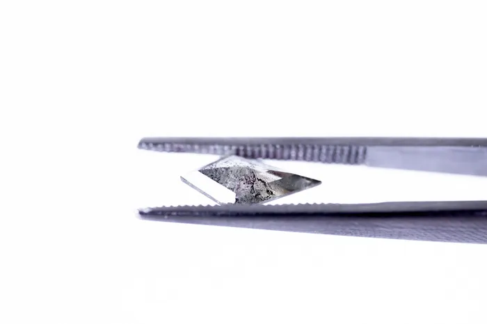 Fire Brilliance Salt Pepper Kite Step Cut Diamond Faceted FAB Moissanite Loose Stone Rings