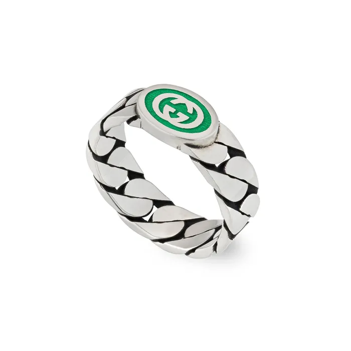 GUCCI Rings Gucci Green Interlocking G Ring