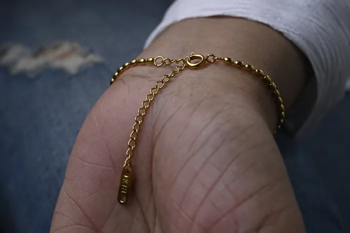 Jewelvers Bracelets 18K GoldFilled Oval Beaded Bracelet for Women Jewelvers Bracelets 18K GoldFilled Oval Beaded Bracelet for Women