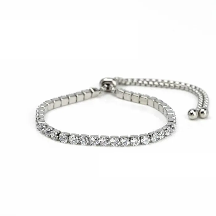 Jewelvers Bracelets Dainty Silver Tennis Bracelet