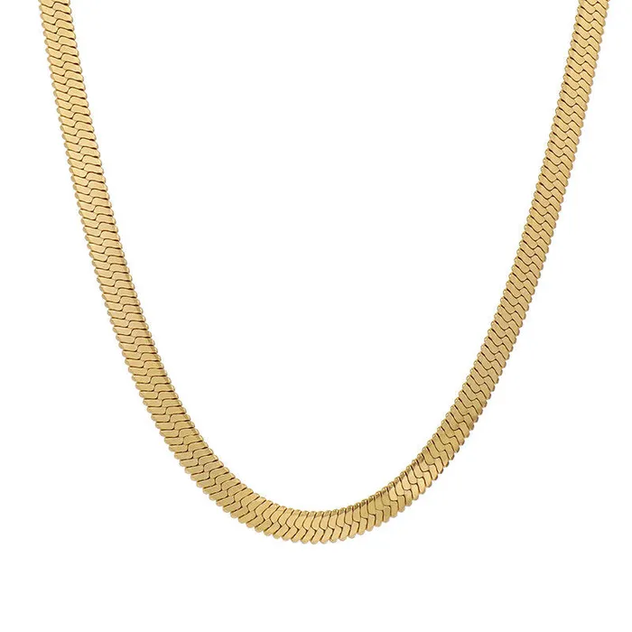 Jewelvers Necklaces 14K GoldFilled Flat Snake Necklace Jewelvers Necklaces 14K GoldFilled Flat Snake Necklace