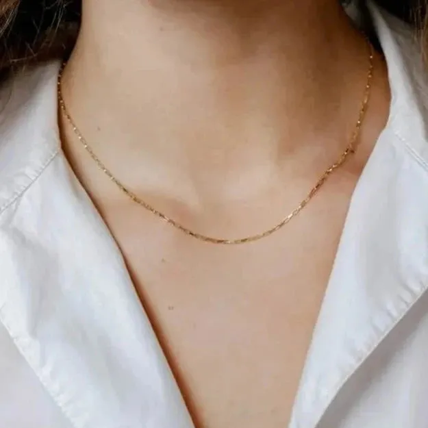 Jewelvers Necklaces 18K GoldFilled Box Chain Necklace Jewelvers Necklaces 18K GoldFilled Box Chain Necklace