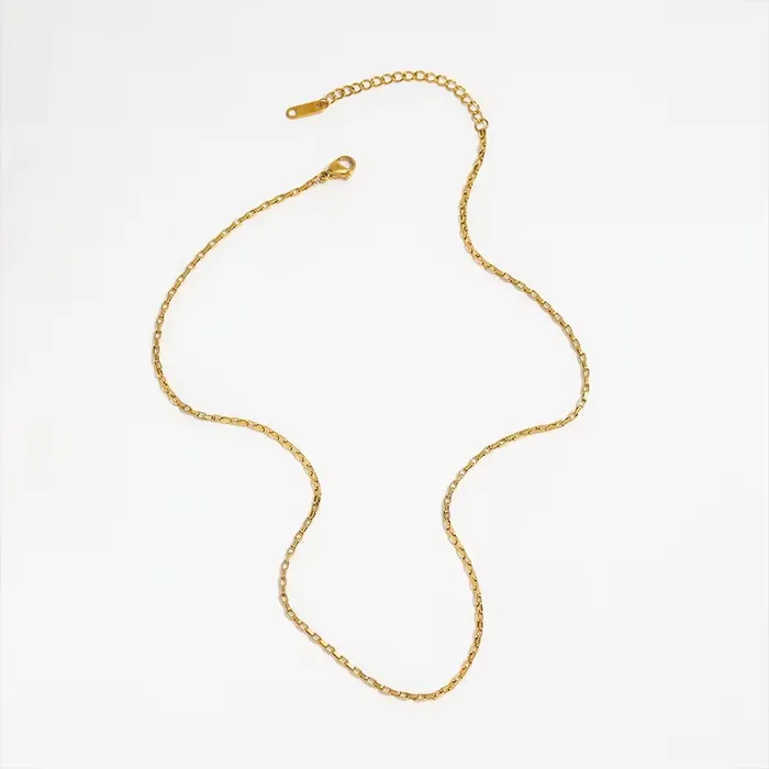 Jewelvers Necklaces 18K GoldFilled Box Chain Necklace Jewelvers Necklaces 18K GoldFilled Box Chain Necklace
