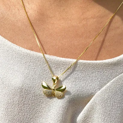 Jewelvers Necklaces 925 Sterling Silver Dainty Butterfly Necklace Jewelvers Necklaces 925 Sterling Silver Dainty Butterfly Necklace