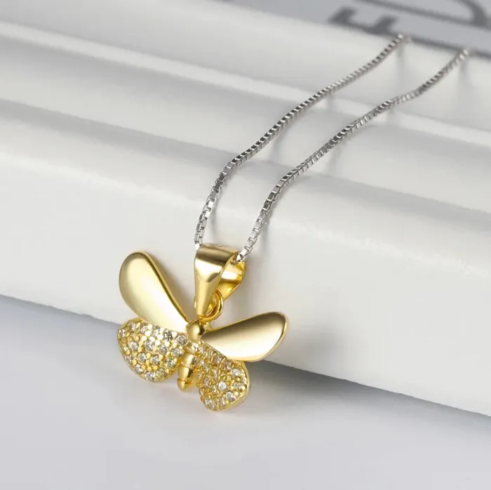 Jewelvers Necklaces 925 Sterling Silver Dainty Butterfly Necklace Jewelvers Necklaces 925 Sterling Silver Dainty Butterfly Necklace