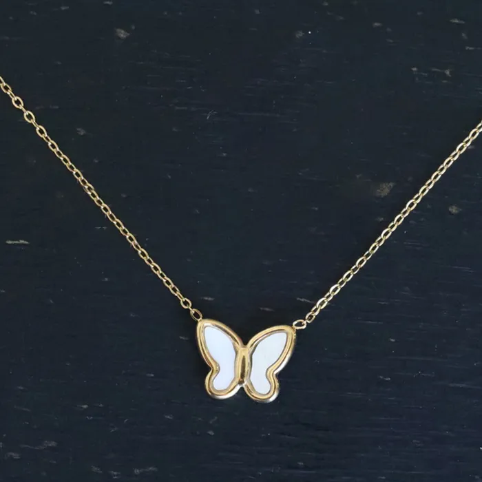 Jewelvers Necklaces Butterfly Shell Necklace