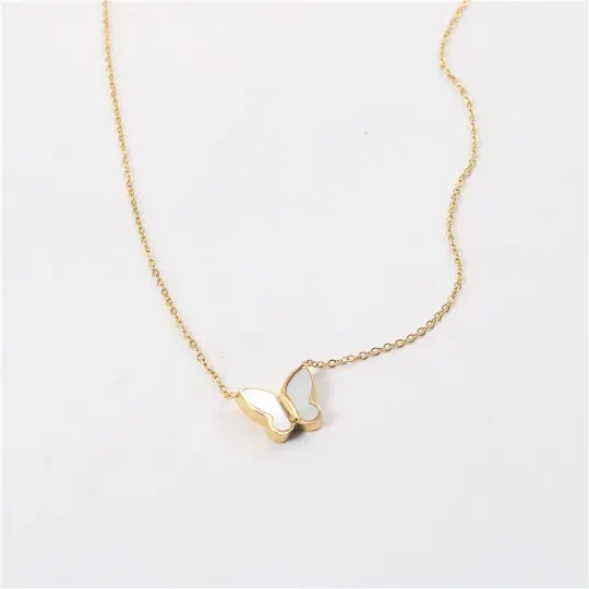 Jewelvers Necklaces Butterfly Shell Necklace Jewelvers Necklaces Butterfly Shell Necklace