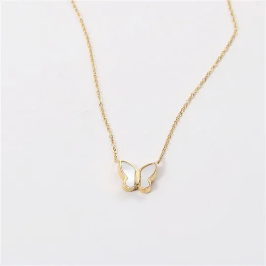Jewelvers Necklaces Butterfly Shell Necklace Jewelvers Necklaces Butterfly Shell Necklace