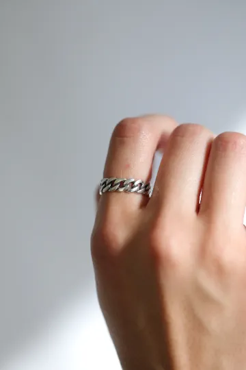 Jewelvers Rings 925 Sterling Silver Chain Ring Jewelvers Rings 925 Sterling Silver Chain Ring