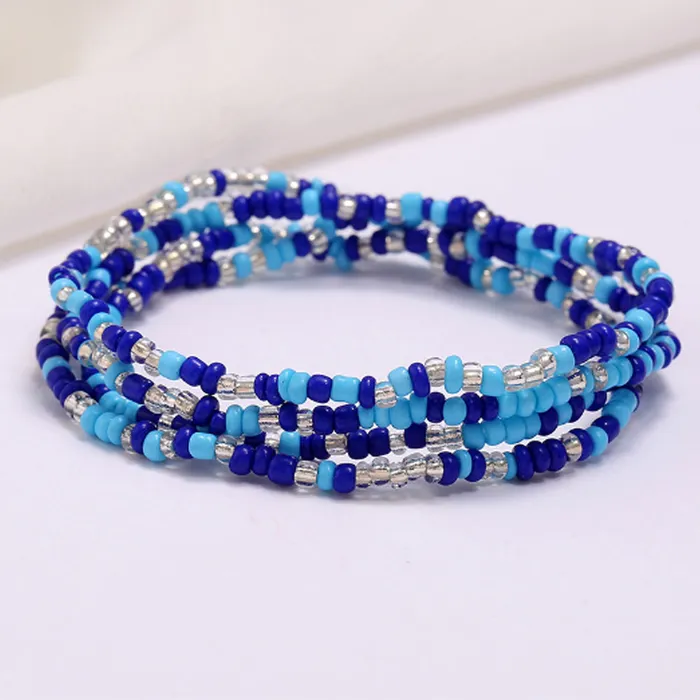 Jewelvers Rings Slimming Elastic Waist Band White Blue Waist Beads African Waist Beads Jewelvers Rings Slimming Elastic Waist Band White Blue Waist Beads African Waist Beads