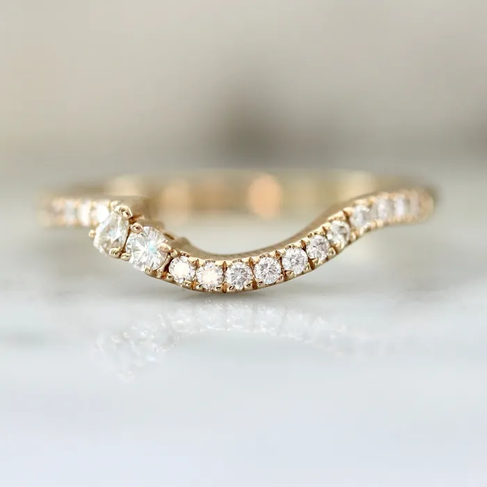 Justine Quintal Jewellery Rings On the Rocks Curved Diamond Band