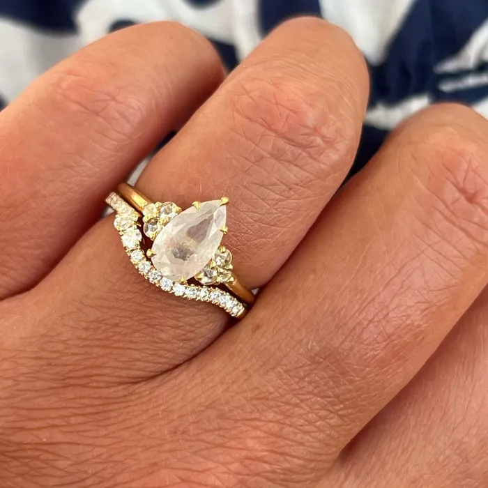 Justine Quintal Jewellery Rings On the Rocks Curved Diamond Band