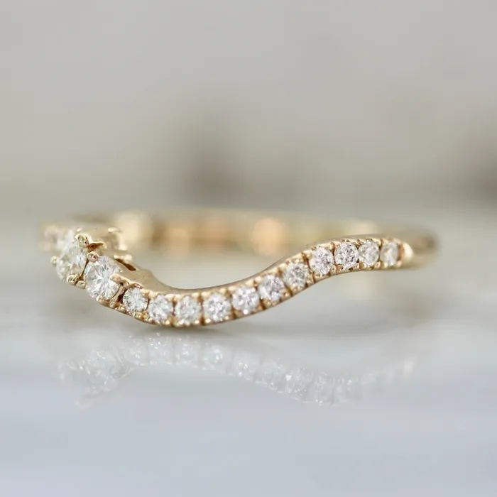 Justine Quintal Jewellery Rings On the Rocks Curved Diamond Band