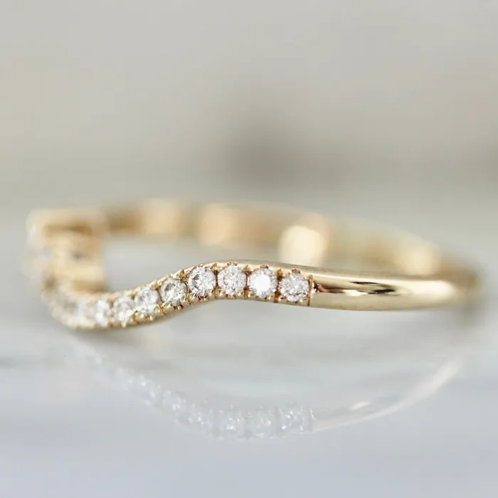 Justine Quintal Jewellery Rings On the Rocks Curved Diamond Band