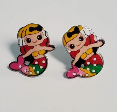 L27 Colorful Mermaid Earrings polly Earrings