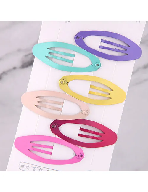 L56 Colorful Oval Hair Clips Pack of 6 02 Necklaces