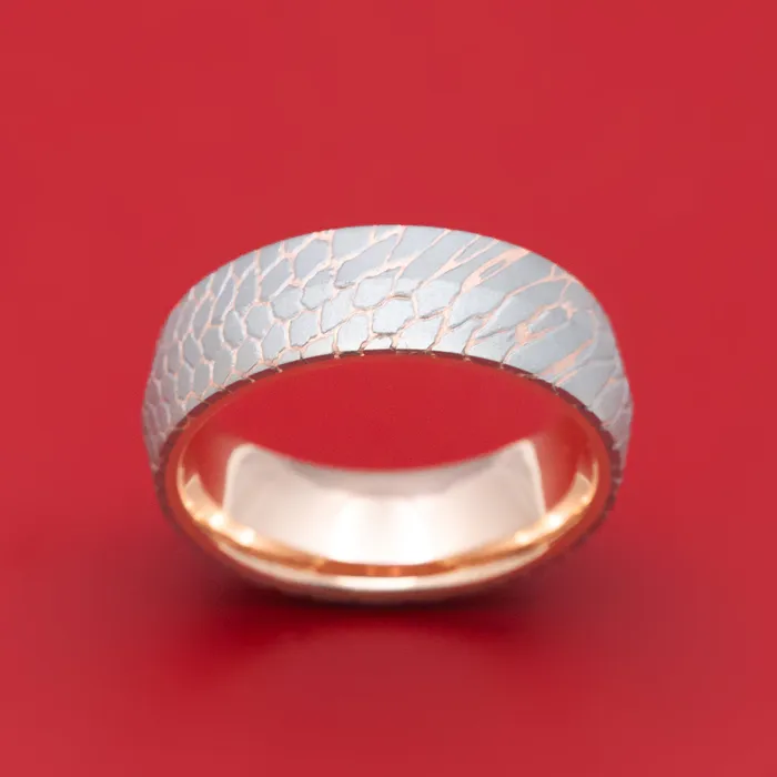 Lashbrook Superconductor Mens Ring with 14K Gold Sleeve Custom Made Band Rings Lashbrook Superconductor Mens Ring with 14K Gold Sleeve Custom Made Band Rings