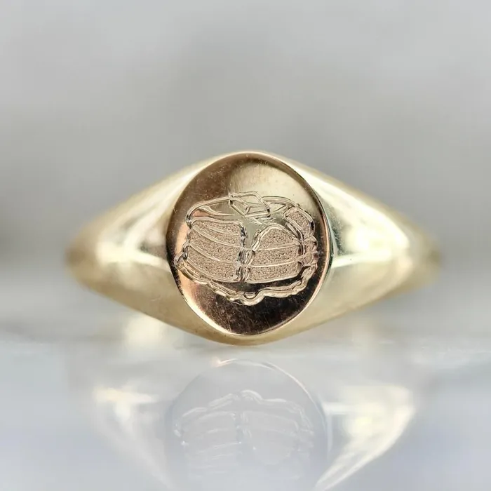 Made By Gem Breakfast Rings Pancake Engraved Signet Ring
