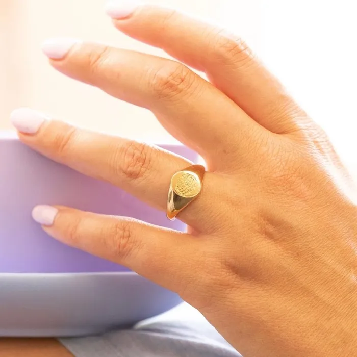 Made By Gem Breakfast Rings Pancake Engraved Signet Ring